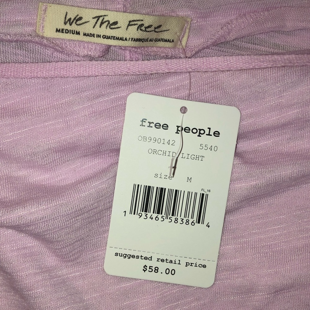Free People Astrid T-shirt Top - Light Orchid - NWT - Picture 4 of 9